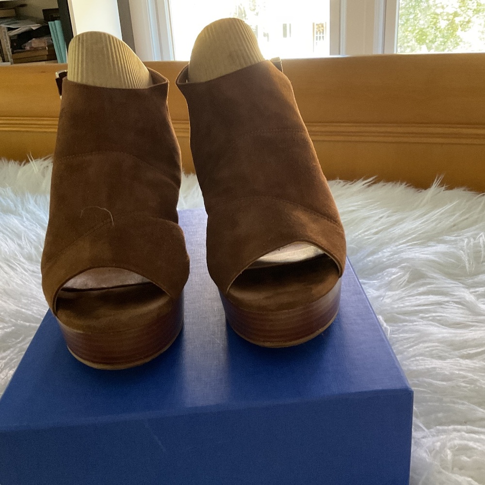 Aquatalia Scarlette  Chestnut Platform Sandals